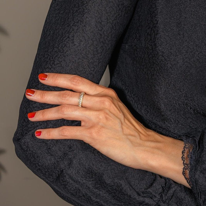 Boucheron Bague Demi-alliance Amour Or jaune Diamant - Castafiore