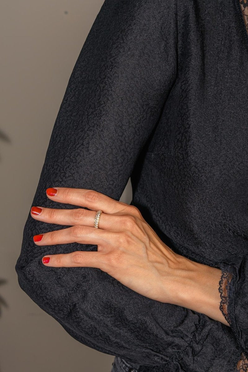 Boucheron Bague Demi-alliance Amour Or jaune Diamant - Castafiore