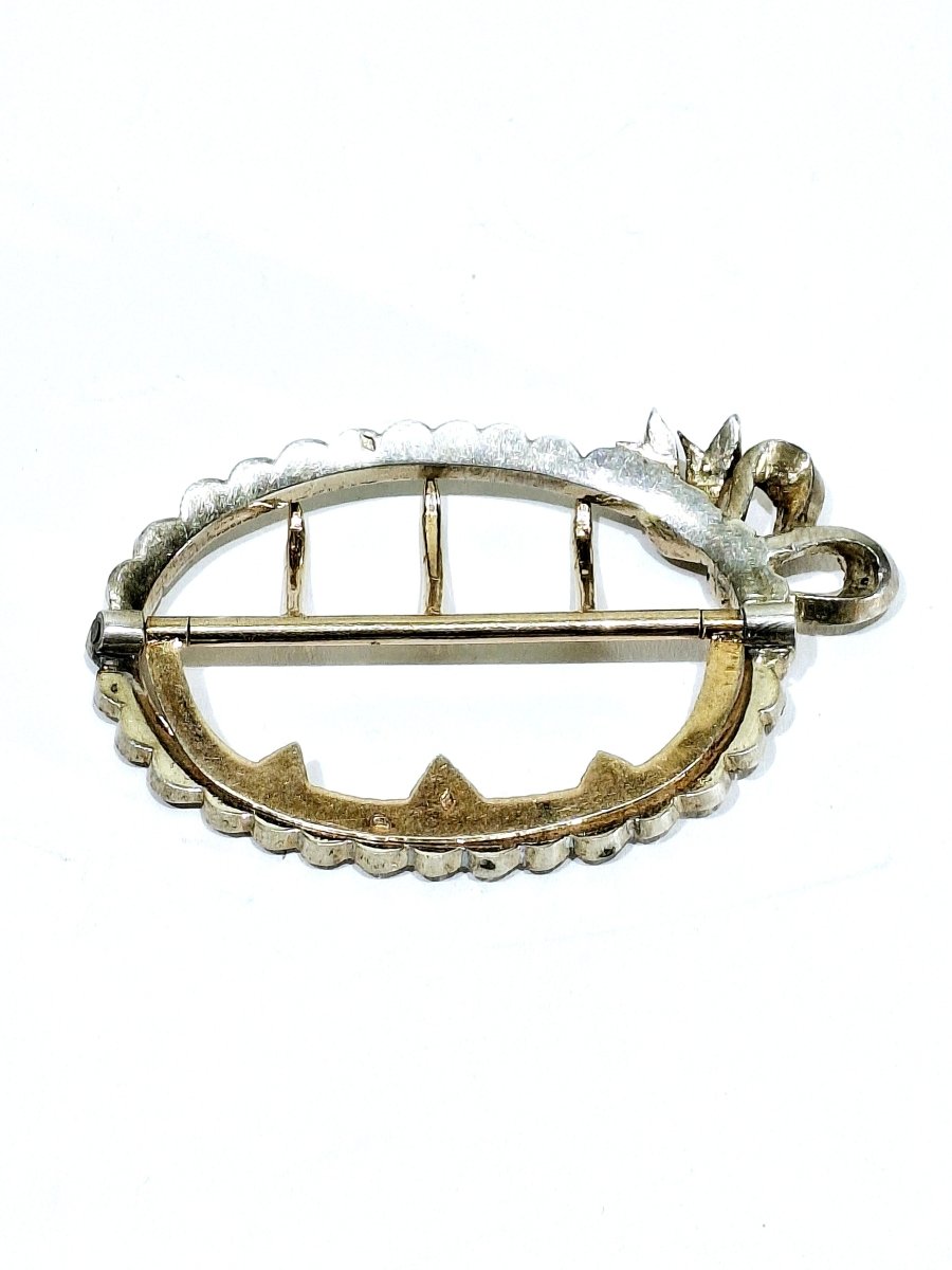 Boucle de Ceinture en Argent Vermeil et Strass - Castafiore