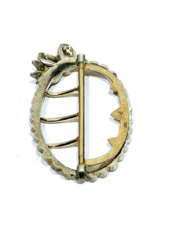 Boucle de Ceinture en Argent Vermeil et Strass - Castafiore