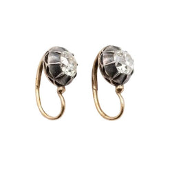 Boucle d’oreilles Dormeuses en or jaune et diamants - Castafiore