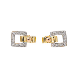 Boucle d'oreilles GUY LAROCHE en or jaune et diamant - Castafiore