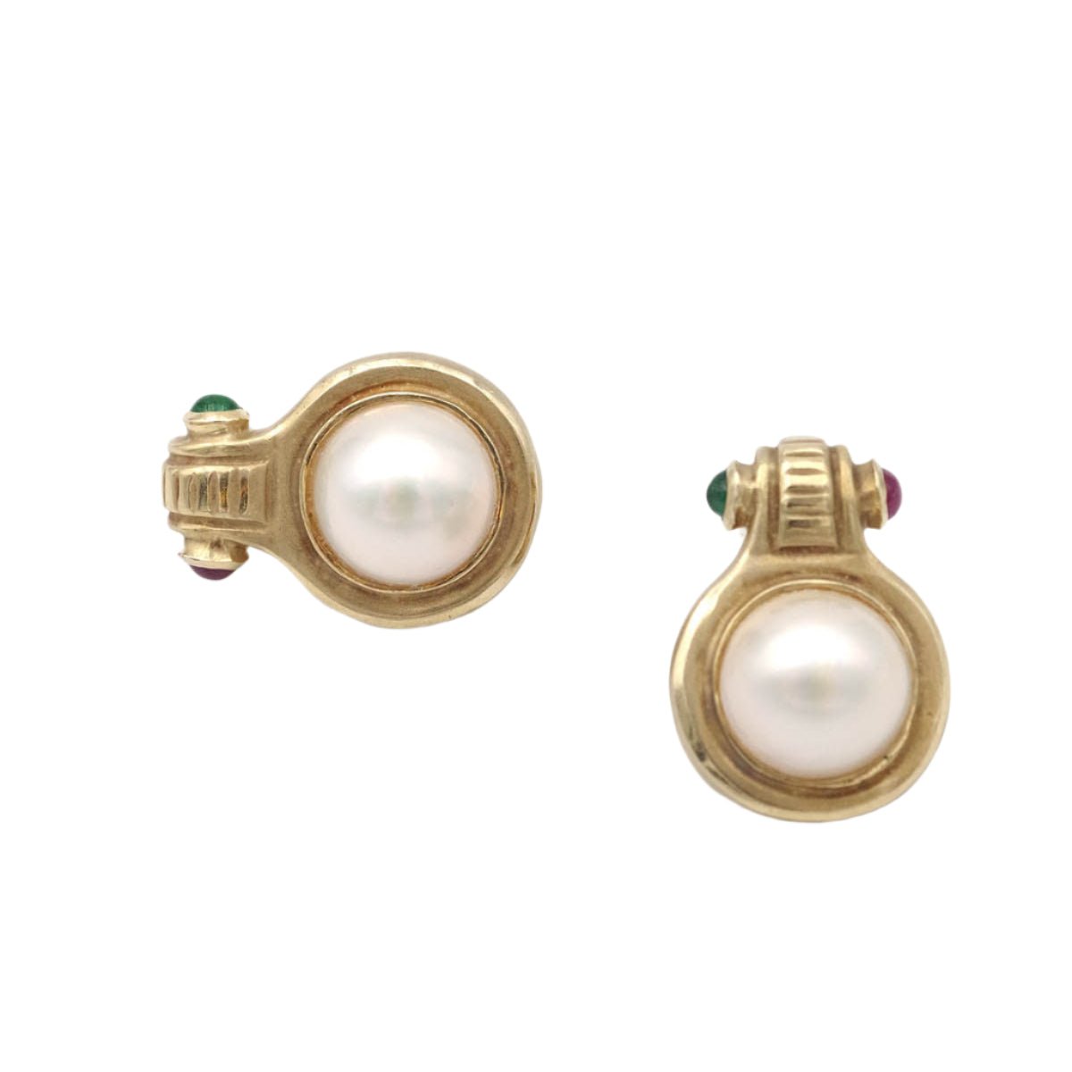 Boucles d'oreille Clip perle en or jaune - Castafiore