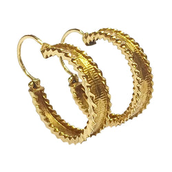 Boucles d'oreille créoles en or jaune - Castafiore