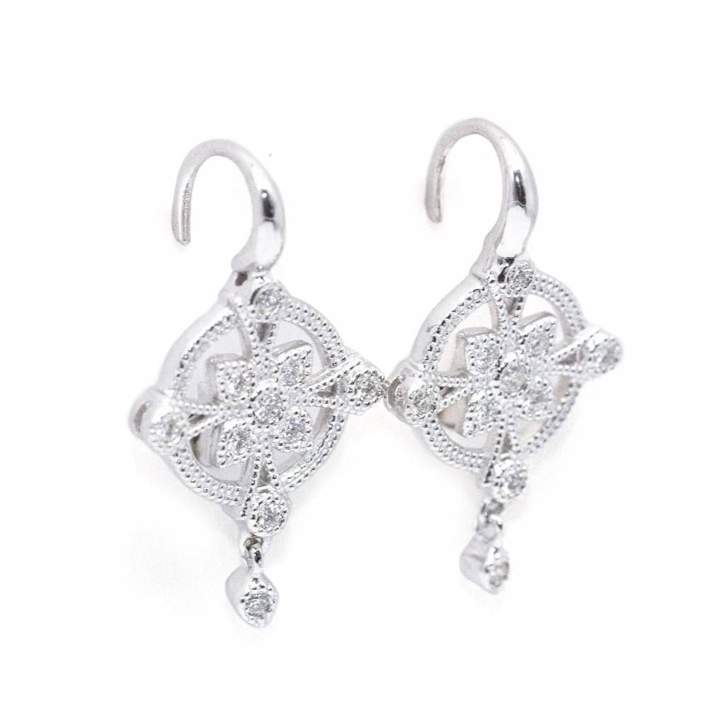 Boucles d'oreilles ALT vintage en or et diamants en or et diamants - Castafiore