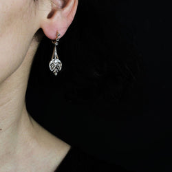 Boucles d'oreilles anciennes diamants Belle époque - Castafiore