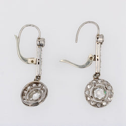 Boucles d'oreilles anciennes diamants taillés en rose - Castafiore