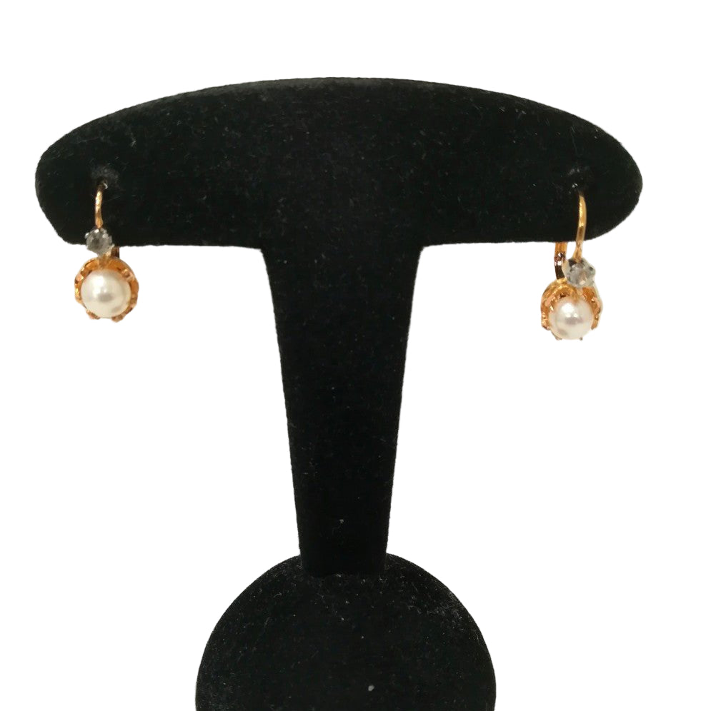 Boucles d'oreilles ANCIENNES Dormeuses en or jaune - Castafiore