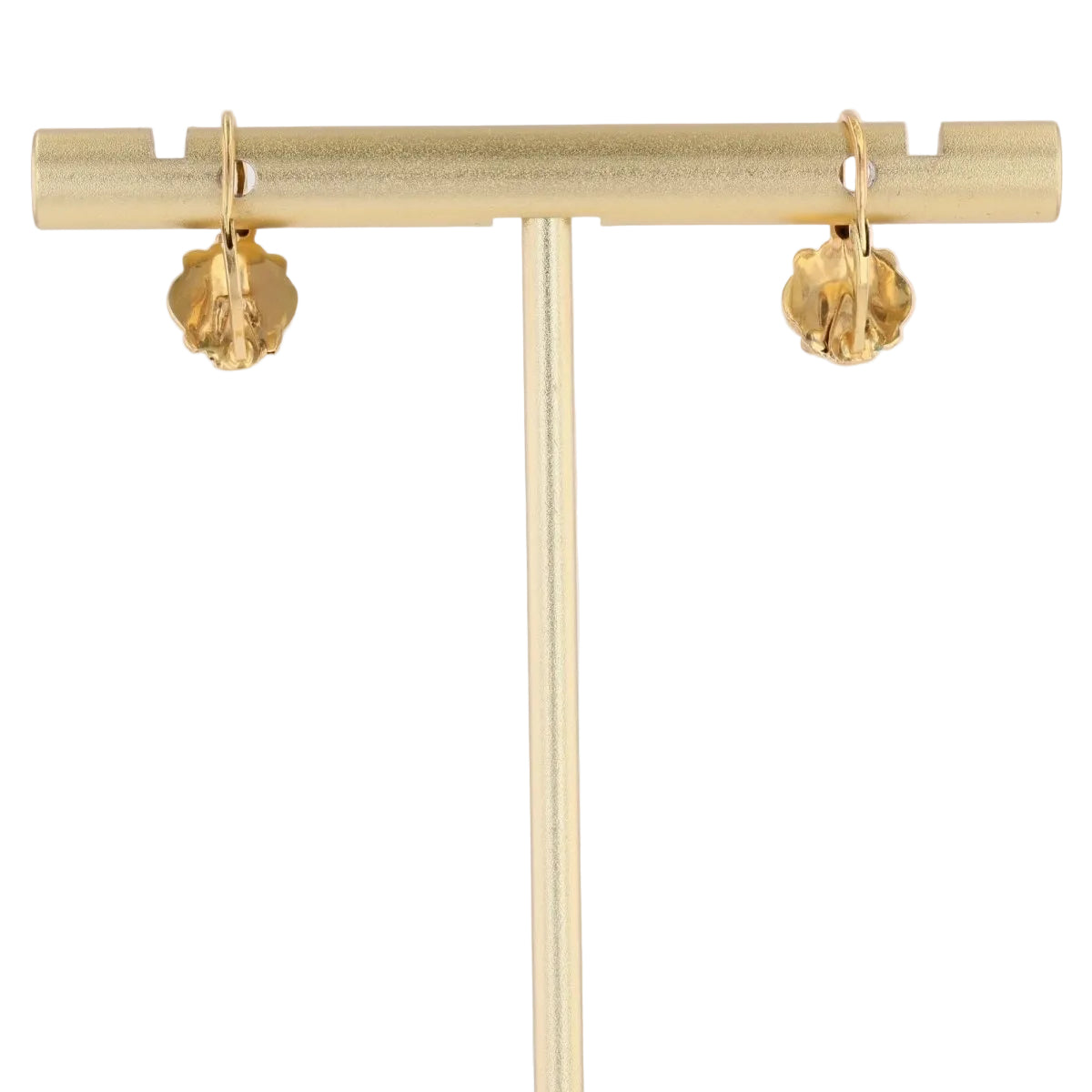 Boucles d'oreilles ANCIENNES Dormeuses en or jaune perles turquoises - Castafiore