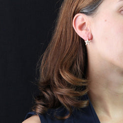 Boucles d'oreilles ANCIENNES Étoiles en or rose perles - Castafiore