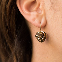 Boucles d'oreilles ANCIENNES Noeuds en or jaune - Castafiore