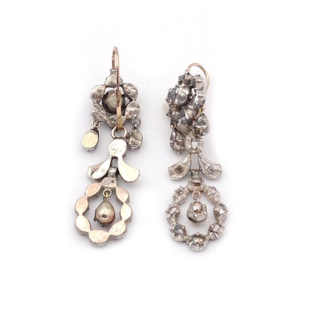 Boucles d’oreilles Arlésiennes en or blanc et argent - Castafiore