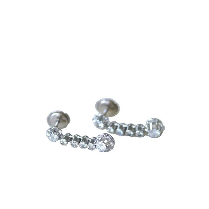 Boucles d'oreilles Art Déco diamants - Castafiore