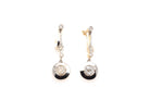 Boucles d'oreilles Art Déco diamants en or 18k et platine - Castafiore