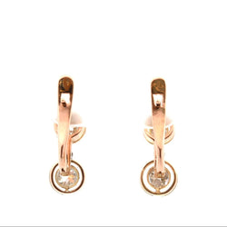 Boucles d'oreilles Art déco en or jaune et diamants - Castafiore