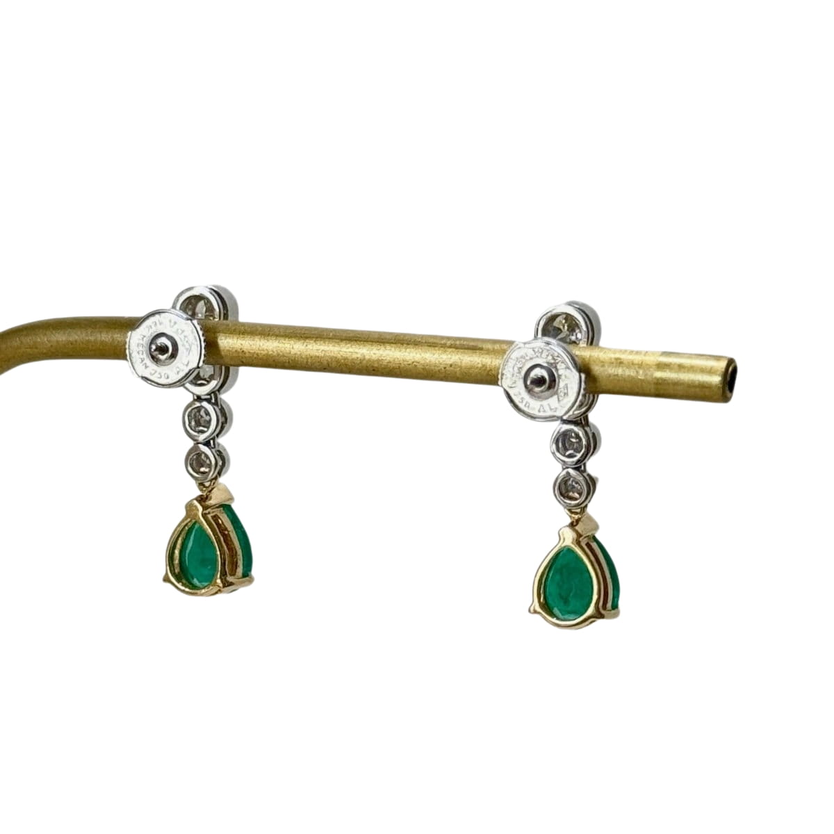 Boucles d'oreilles aux émeraudes gouttes - Castafiore