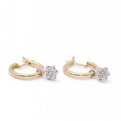 Boucles d'oreilles bicolores avec diamants - Castafiore