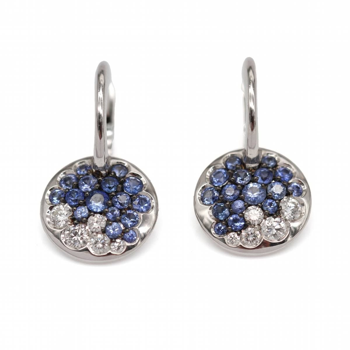 Boucles d'oreilles BLUE SKY en or blanc et diamants - Castafiore