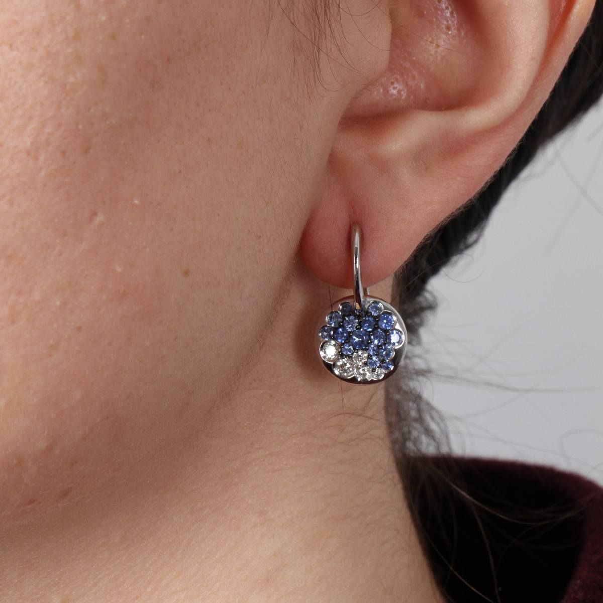 Boucles d'oreilles BLUE SKY en or blanc et diamants - Castafiore