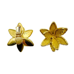 Boucles d'oreilles BOUCHERON "Fleur de lotus" en or jaune - Castafiore