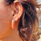 Boucles d'oreilles BOUCHERON or jaune, en corail et diamants - Castafiore