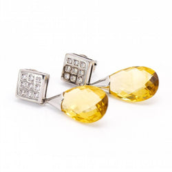 Boucles d'oreilles BRIOLE Citrine et Diamants - Castafiore