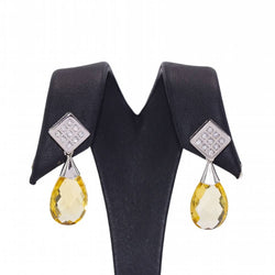 Boucles d'oreilles BRIOLE Citrine et Diamants - Castafiore