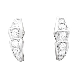 Boucles d'oreilles BULGARI "Serpenti Viper" en or blanc et diamant - Castafiore