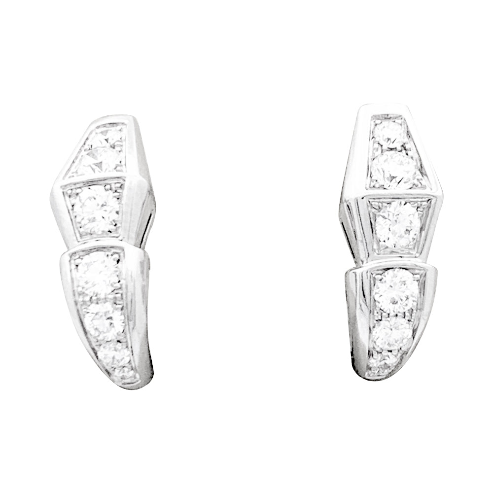 Boucles d'oreilles BULGARI "Serpenti Viper" en or blanc et diamant - Castafiore