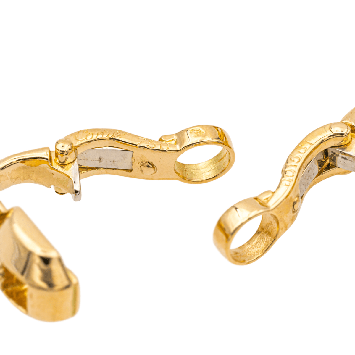 Boucles d'oreilles CARTIER en or jaune et diamants - Castafiore