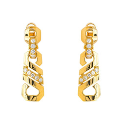 Boucles d'oreilles CARTIER en or jaune et diamants - Castafiore