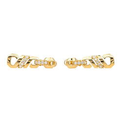 Boucles d'oreilles CARTIER en or jaune et diamants - Castafiore