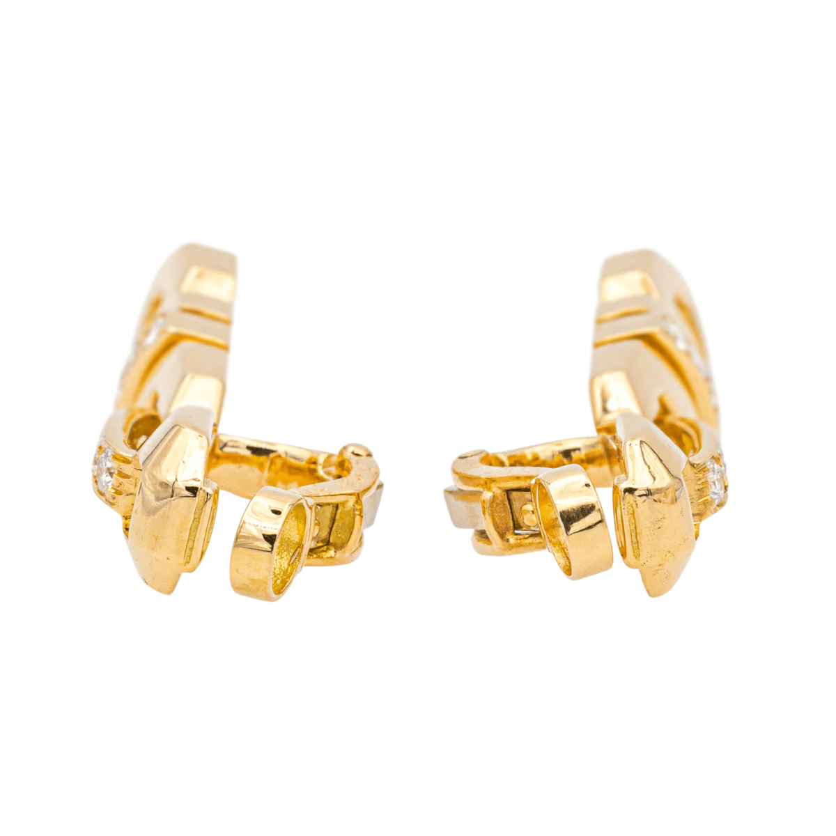 Boucles d'oreilles CARTIER en or jaune et diamants - Castafiore