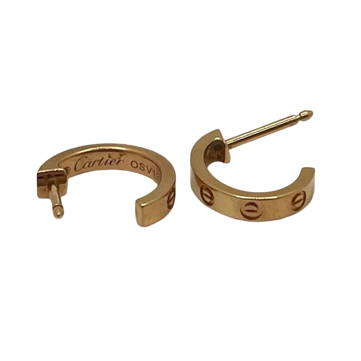 Boucles d'oreilles CARTIER Love en or rose - Castafiore