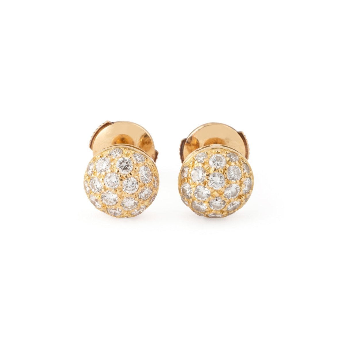 Boucles d'oreilles CARTIER "MIMI" en or jaune et diamants - Castafiore