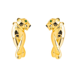 Boucles d'oreilles CARTIER "Panthère" en or jaune et or blanc - Castafiore