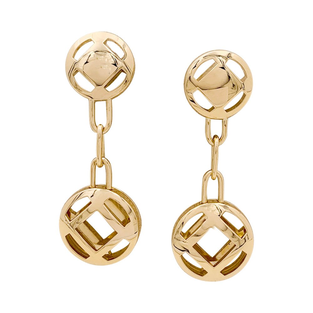 Boucles d'oreilles Cartier, "Pasha", or jaune. - Castafiore