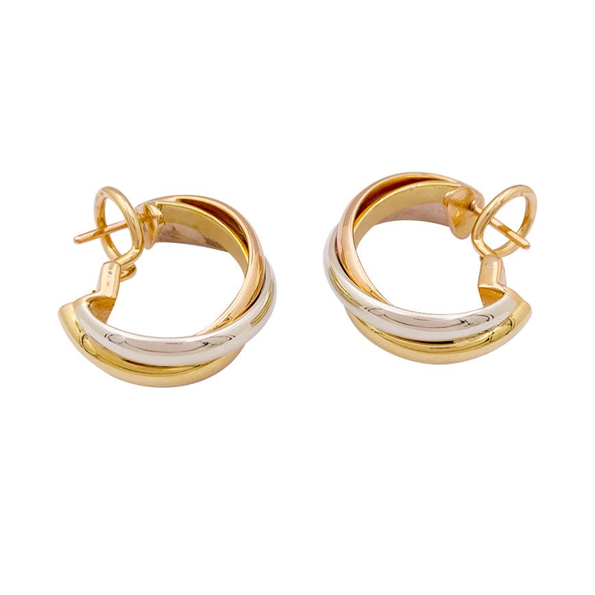 Boucles d'oreilles CARTIER "Trinity", trois ors - Castafiore