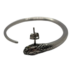 Boucles d'oreilles CÉLINE Serpent en métal argenté - Castafiore