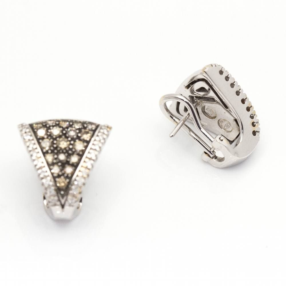 Boucles d'oreilles CENTOVENTUNO en or blanc d'occasion - Castafiore