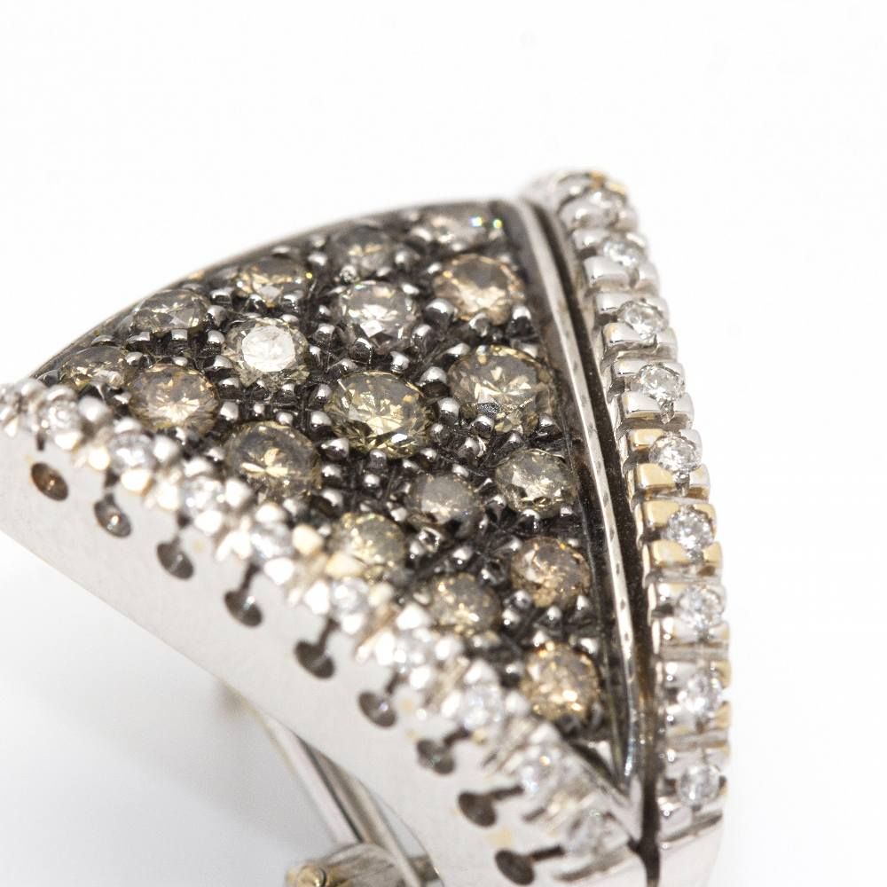 Boucles d'oreilles CENTOVENTUNO en or blanc d'occasion - Castafiore