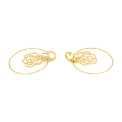 Boucles d'oreilles CHANEL "Camélia" en or jaune - Castafiore