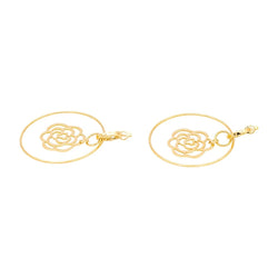 Boucles d'oreilles CHANEL "Camélia" en or jaune - Castafiore