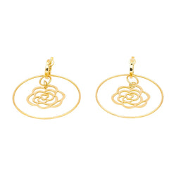 Boucles d'oreilles CHANEL "Camélia" en or jaune - Castafiore