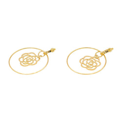 Boucles d'oreilles CHANEL "Camélia" en or jaune - Castafiore