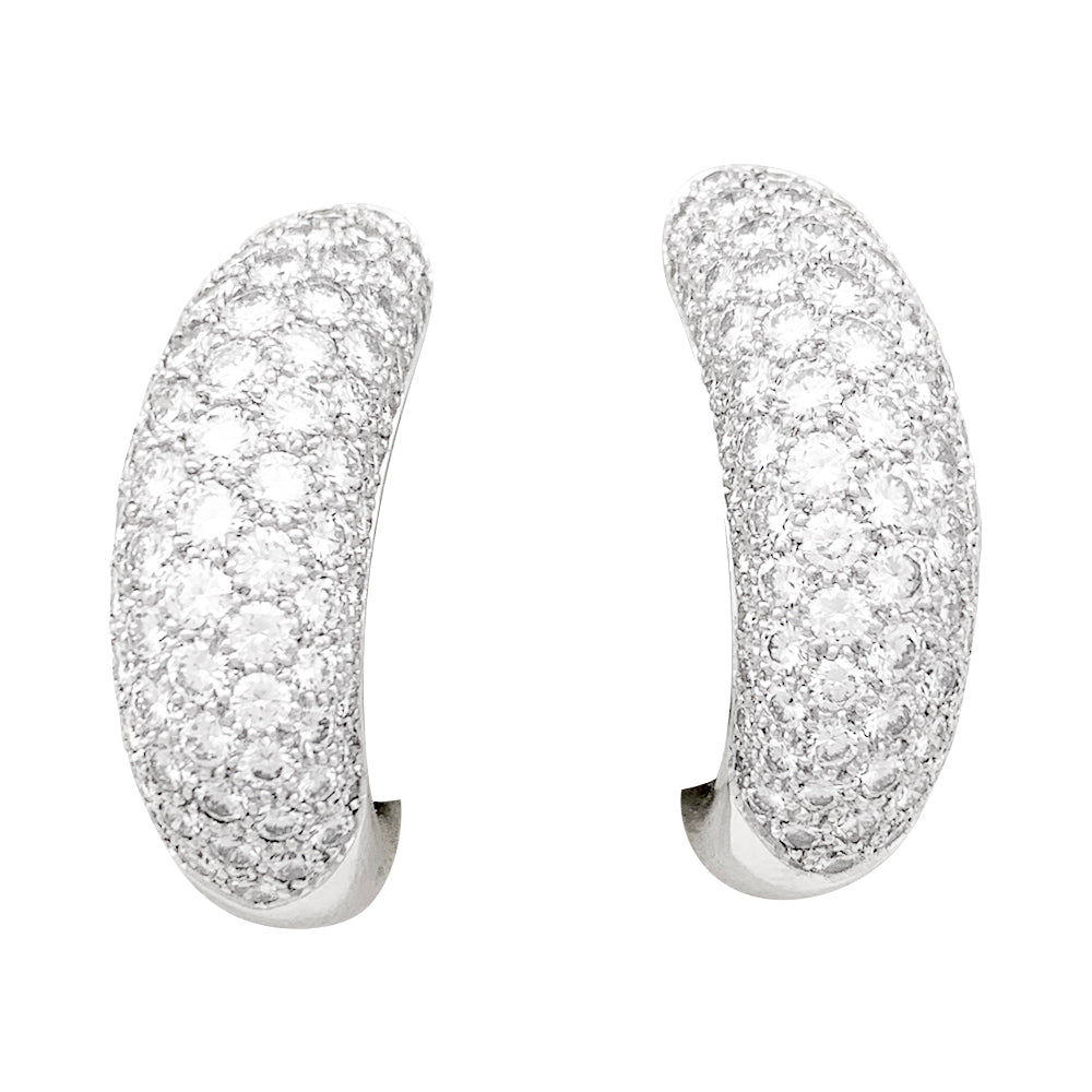 Boucles d'oreilles CHAUMET "Hommage à Venise" en or blanc et diamants - Castafiore