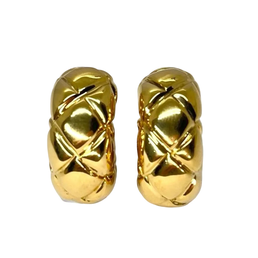 Boucles d'oreilles CHAUMET signées en or jaune - Castafiore