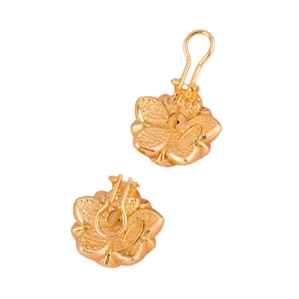 Boucles d'oreilles CHIMENTO Fleurs en or jaune - Castafiore