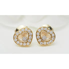 Boucles d'oreilles CHOPARD "Coeur Happy Diamonds" en or jaune et diamant - Castafiore