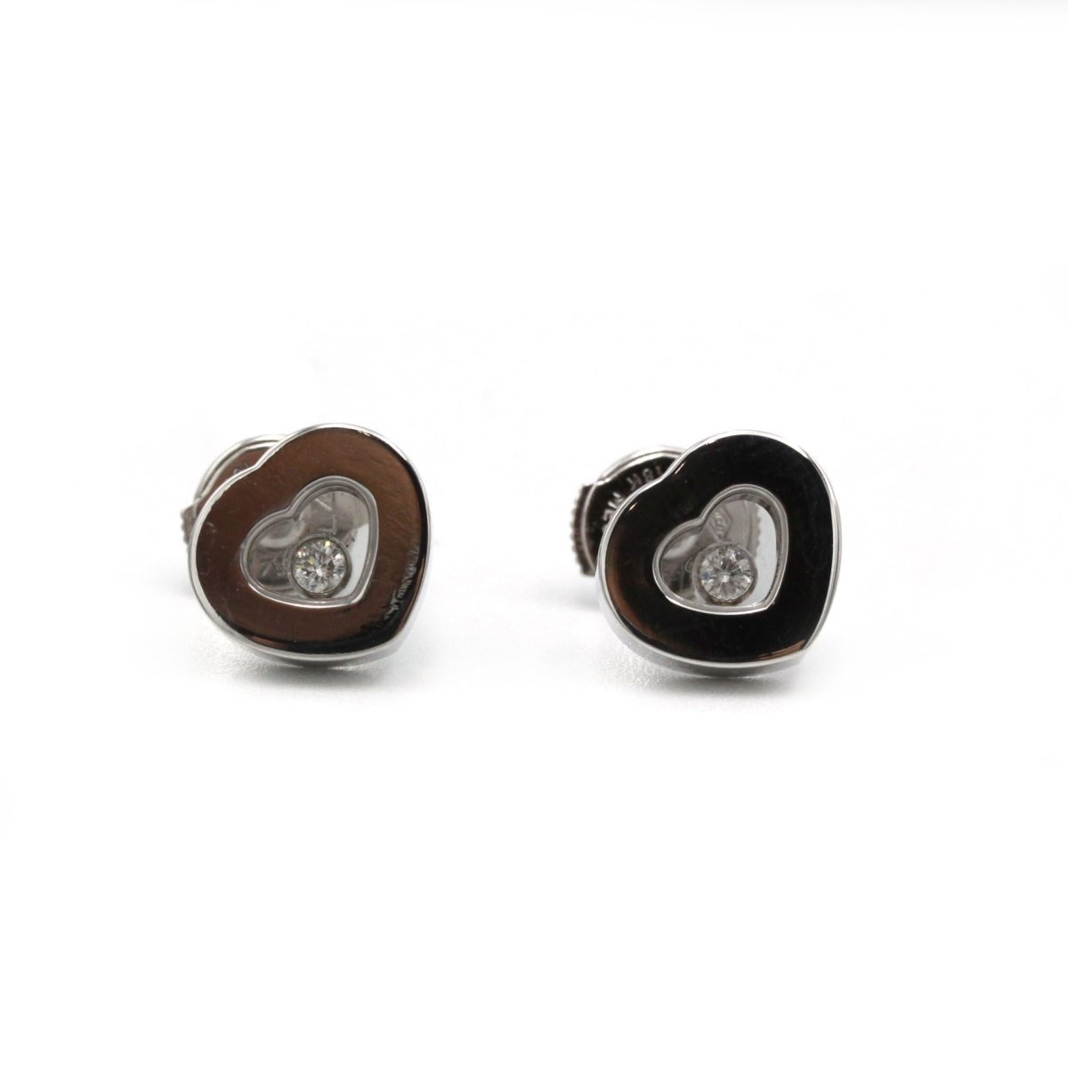 Boucles d'oreilles CHOPARD Happy Diamond Heart - Castafiore